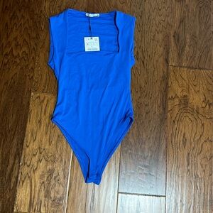 NWT Zara bodysuit size Small blue